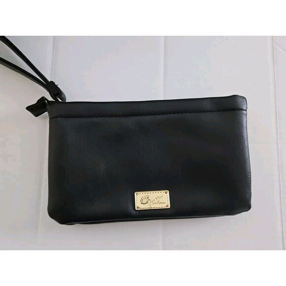 Luv Betsey Johnson Peek A Boo Peekaboo Cat Double Pouch Wristlet/Clutch Bag - Picture 4 of 9